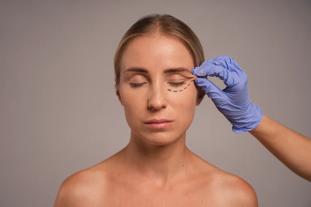woman preparing cosmetic surgery